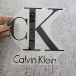 برچسب حرارتی کلوین کلین بزرگ مشکی - تصویر 2