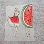 برچسب حرارتی دو دختر هندونه‌ای - تصویر 2